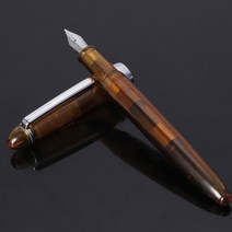 Jinhao 992 투명한 만년필 0.5mm 편지지 용품 쓰기 도구 선물, 갈색