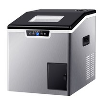 제빙기 업소용 가정용 얼음 만드는 기계 가정용 업소용 트레이 zb-20b 40kg 자동 아이스 큐브 메이커 상업용 밀크 티 숍 대형 아이스 큐브 만들기 홈 아이스 만들기 분쇄, 은, 나