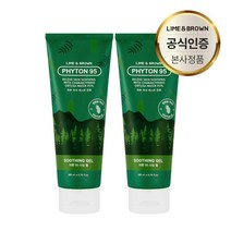 임박특가!!(23.06.15까지) 라임&브라운 피톤 편백수 95% 수분공급 쿨링효과 알로에 수딩젤 200ml, 2개