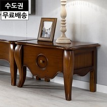 프렌 원목 침대 협탁 엔틱 1단 미니 테이블 침실 협탁 미니 작은 안방 거실가구(브라운), 브라운