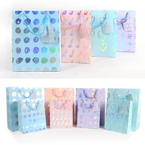 소확행몰 선물포장 종이가방 쇼핑백-홀로그램, 사이즈(중)-퍼플