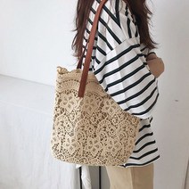 바이퀸즈 면레이스 데일리 에코백 숄더