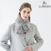 정품 제이로렌 퍼 머플러 천연밍크 니팅 고리