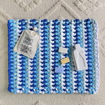 양말목 빨아쓰는 현관 주방 욕실 화장실 발매트 방석 DIY 핑거니팅 공예 키트, 5TYPE 곰돌이밤색, 1개