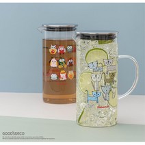 환경호르먼없는 내열유리병 1200ml 원액보관 가정용 영구사용 안전 예쁜 해독쥬스, 물고기 1200ml