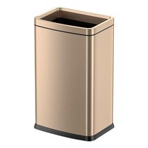 25L/6갤런 스테인리스 스틸 사각 쓰레기통 대형 주방 사무실 상업용 골드 USA 미국, 11.8in Long 8.6in wide 19.6in, 25Lgold
