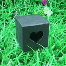 수납 박스다채로운 종이 상자 빈 선물 포장 수 제 저장소 심장 컨테이너 향수 초콜릿 10 개/몫, 04 black_01 5x5x5cm