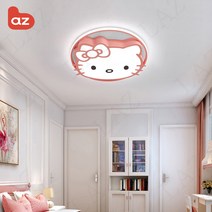 Laz 아이방 조명 LED 키즈방등 헬로키티 공룡 8종 + 리모컨, 핑크 헬로키티