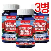 Canada 통라이프-슈퍼오메가3골드1300-60캡슐 3병 6개월, 상세설명 참조, 없음