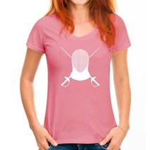 남성 티셔츠 펜싱 마스크 검 여성 티셔츠, 없음, 90.WoMen Deep pink  4XL
