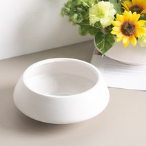 유기 수반 21x9cm 조화 꽃꽂이 인테리어 장식 소품, 화이트