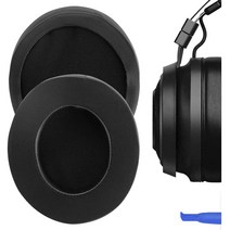 Geekria 냉각 젤 교체용 이어 패드 호환 Razer Nari Ultimate Kraken Kitty Kraken Tournament Edition 헤드폰 이어 쿠션 이어 컵, 블랙