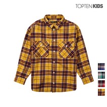 탑텐키즈 탑텐키즈 남아 플란넬 포켓 체크 셔츠_MKZ4WC1912