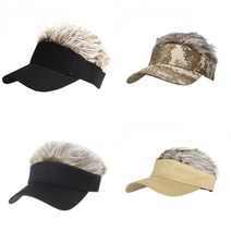 머리털가발 썬캡 남자볼캡 남성야구모자, Easywhite