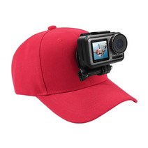 패션 야구 모자 캡 W/ J-후크 버클 마운트 나사 DJI Osmo HERO/6/5 야외 소품용 Go Pro 악세사리, 01 Red