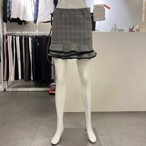 엘르골프 [2001안양점] 밑단 플레어 체크 H라인 큐롯