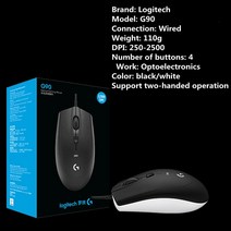 로지텍 호환 G502HERO/G102/G903 HERO/G90 게임용 RGB 기계식 카운터 웨이트 유선 마우스 USB 노트북/컴퓨터, 04 G90, 한개옵션1