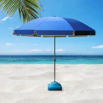 낚시파라솔 낚시파라솔 양산 야외 상업용 노점 파라솔 빅사이즈우산 장사 둥근우산 도매 대형 야외파라솔, C01-1.9블루 자외선차단 일반모, T01-미포함 물주입 받침대