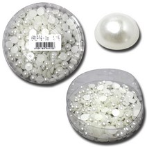 살구통 슬라임 재료 및 구슬 비즈, 통 반쪽 진주 구슬 10mm
