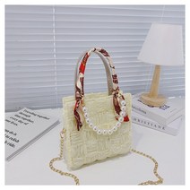 뜨개가방 만들기 망스티치 코바늘 가방뜨기 키트 DIY 버킷백 토트백, B.스퀘어 버킷백, 옐로우