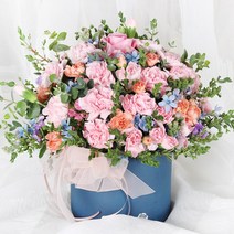 전국당일도착 카네이션 꽃바구니 생화 화분 꽃다발 선물 어버이날 스승의날 당일 꽃배달 서비스 (99플라워), 10.[B391]-은혜로운카네이션