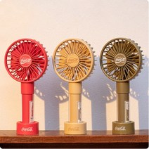 로이체 코카콜라 7엽 날개 휴대용 무선 핸디 선풍기, 카키, 상세페이지 참조