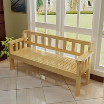 원목 빈티지 발코니 벤치 레저 의자 가정용 2인용 3인용 등받이 소파, 바니시 200x52x80 시트+쿠션+공구