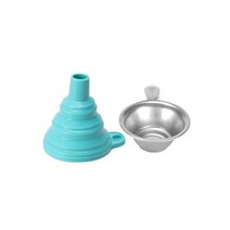 3D 프린터 부품 Anycubic photon sla 3d 프린터 액서리 용 고품질 금속 uv 수지 필터 컵 + 실리콘 깔때기, 02 파란