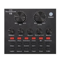 v8 사운드 카드 오디오 usb 외부 헤드셋 마이크 웹 캐스트 블루투스 50 개인 엔터테인먼트 스 트리머 pc 전화, 스페인