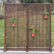 테라스 가림막 발코니 울타리 휀스 펜스 전원주택 난간 가리개 야외 담장 원목 사생활보호, 30cm X 180cm