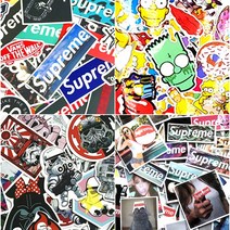 슈프림 스투시 심슨 스타워즈 캐리어 스티커, 슈프림 월드 12종 스티커