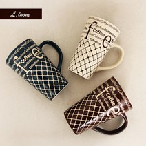 신혼부부머그컵 신혼부부 선물 집들이 머그컵 빈티지 감성 커피잔 카페 빅 550ml, 브라운