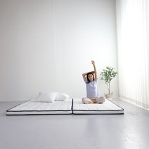 탄탄 매트리스 슈퍼싱글 폭 110cm 두께10cm (누빔겉커버 바닥매트리스 접이식매트리스 허리가편한매트리스)