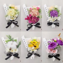가더GADE 조화꽃다발 납골당 미니꽃다발 꾸미기 리스장식 목화솜 해바라기 유럽장미 동글국화 추모용, 8Y) WP