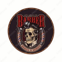 레트로 소품 신사 이발소 원형 빈티지 금속 표지판 Ciub Pub 벽 장식 수염 콧수염 플레이트 이발 플라크 N408, [01] 30CM, [24] 24