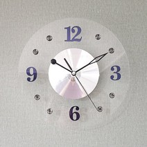 투명 무소음 벽시계 (그레이), 색상:그레이