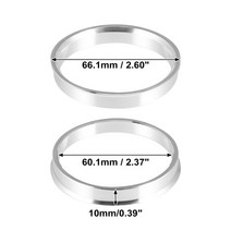 타이어보관XAutohaux 2 개 OD 60.1 73.1 72.6mm ~ ID 57.1 56.1 64.1mm 알루미늄 합금 자동차 허브 중심 링, 10 66.1-60.1