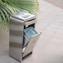 휴대용재털이 야외용 재떨이 스탠드 업소용 공원 실외, 두꺼운 블랙