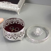 엔틱 보석함 쥬얼리 악세사리상자 빈티지 유럽풍 인테리어소품 주철 신주 선물, 아이보리