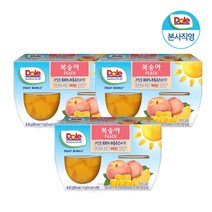 Dole 후룻볼 복숭아 113g 과일 통조림, 12개, 12개