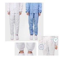 식품제조업 생산직원 정전기방지 위생복 긴바지 해썹 사무실 외부방문자용 작업용 제조시설, 화이트 M