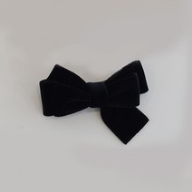 [블링살롱made/국내제작] 고급 여성 언발매듭 벨벳리본핀 쁘띠 보우 왕 리본핀 머리핀 3컬러 자동핀 옆머리 포인트 리본헤어핀