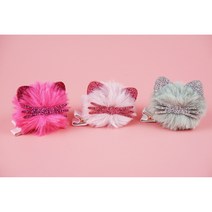 밍크 야옹이 집게핀 유아머리핀 여아머리핀