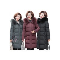 엄마옷 집업 경량외투 조끼 50대60대 중년용우먼 웰론, 엄마옷 여성롱패딩 빅사이즈 후드 웰론 점퍼 50대60대