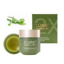 김정문알로에 라센스 로에 큐어플러스(Cure+) 인텐시브 이엑스 크림 50g x 2, 칸델라브라 알로에 잎 추출물 200% 업그레이드, 100시간 수분홀딩 / 17종 보습 레이어링 식물성오일