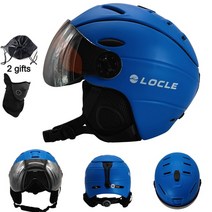 로클 고글 스키 헬멧 일체형 스노우보드 헬멧 남성 여성 스케이트 스케이트보드 스키 헬멧(고글 포함), 1-초록