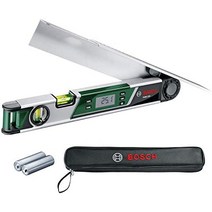 Bosch 각도기 PAM 220(연귀 각도에 대한 통합 계산 기능으로 최대 220°의 각도를 정확하게 측정 및 전송) -31099, 각도기 + 정신 수준