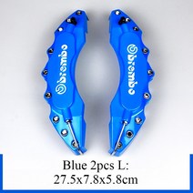 캘리퍼커버 2Pcs SML ABS 자동차 3D 디스크 브레이크 캘리퍼 커버 FIAT Palio paliofrequ 주말 Siena Perla, 04 2Pcs L Size Blue