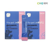 CMG제약 더펫밀즈 글루코사민 반려동물 강아지 고양이 관절 영양제 2박스 2개월분 차병원 제약