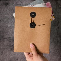 [무즈앤뷰즈] 단추 봉투 소 5장, 4x6 화이트, 옵션선택
